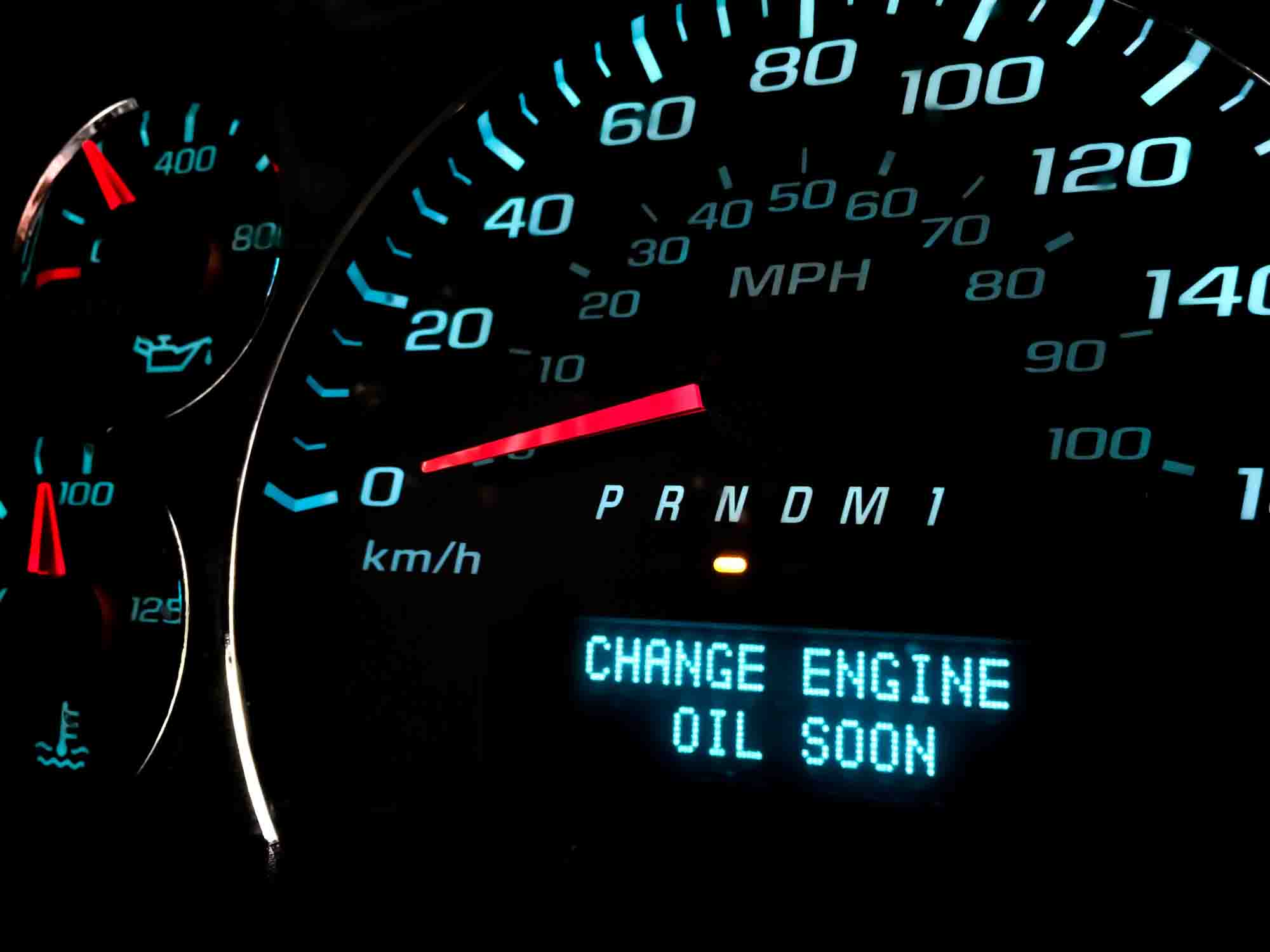 Change engine oil soon warning light on dashboard